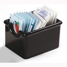 Carlisle Black Standard Sugar Caddy Holds 20 Sugar Pockets -- 24 Per Case