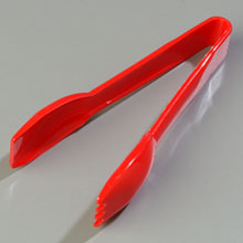 Carlisle Red Carly Clear Revolutionary Plastic Salad Tong 6 Inch -- 12 Per Case