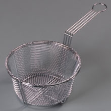 8.75 inch Chrome Plated Six Mesh Fryer Basket -- 12 per case