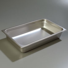 4 inch Depth DuraPan 18-8 Stainless Steel Light Gauge Full Size Food Pan -- 6 per case