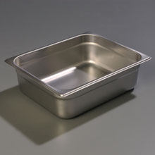 4 inch Depth DuraPan 18-8 Stainless Steel Light Gauge One Half Size Food Pan -- 6 per case