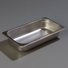 2.5 inch Depth DuraPan 18-8 Stainless Steel Light Gauge One Third Size Food Pan -- 6 per case