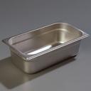4 inch Depth DuraPan 18-8 Stainless Steel Light Gauge One Third Size Food Pan -- 6 per case