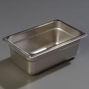 4 inch Depth DuraPan 18-8 Stainless Steel Light Gauge One Quarter Size Food Pan -- 6 per case