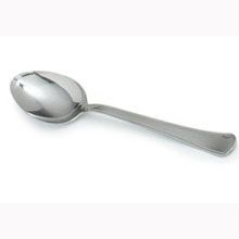 Carlisle 12 Inch 18-8 Stainless Steel Aria Solid Spoon -- 12 Per Case