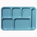 Slate Black ABS 6 Compartment Left-Hand Tray 13.87 x 9.87 x 0.69 inch -- 24 per case