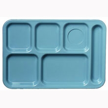 Slate Black ABS 6 Compartment Left-Hand Tray 13.87 x 9.87 x 0.69 inch -- 24 per case