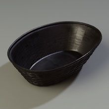 Carlisle Black Oval Polypropylene Weavewear Basket 9 Inch -- 12 Per Case