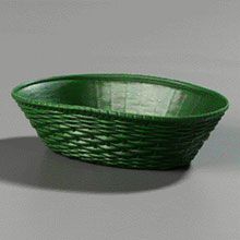 Carlisle Green Oval Polypropylene Weavewear Basket 9 Inch -- 12 Per Case