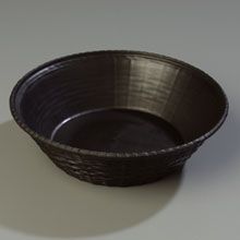 Carlisle Black Round Polypropylene Weavewear Basket 9 Inch -- 12 Per Case