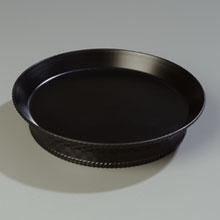 Black Round Polypropylene Weavewear Platter 10 3/8 inch -- 12 per case