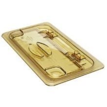 Cambro Amber H Pan High Heat FlipLid Solid Cover with Hinged Lid, 6 3/8 x 6 15/16 inch -- 6 per case.
