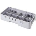 Cambro Camrack Soft Gray Half Size 8 Compartment Cup Rack, 19 3/4 x 9 7/8 x 5 5/8 inch -- 5 per case.