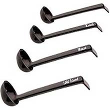 Cambro Camwear Black Imprinted Assortment Salad Dressing Ladle, 3/4 Ounce -- 12 per case.