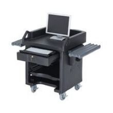 Cambro Black Versa Cart with Standard Casters and without Tray Rails, 32 1/4 x 32 x 43 inch.