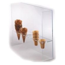 Dispense-rite Clear Acrylic 5 Section Ice Cream Cone Holder, 16 X 19 X 5 1/2 Inch -- 2 Per Case