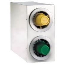 Dispense Rite CTC-R Stainless Countertop Cup Dispensing Cabinet, 16 1/8 x 8 1/8 x 23 inch.