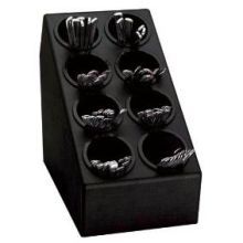 Dispense-rite Black Polystyrene Countertop Silverware Organizer, 15 3/4 X 10 1/8 X 18 3/4 Inch