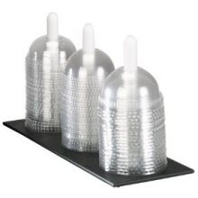 Dispense Rite DL Countertop Flat Dome Lid Dispenser, 9 x 5 1/2 x 4 1/2 inch -- 2 per case.