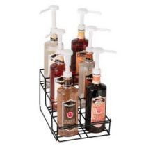 Dispense-rite Black Wire 6 Section Bottle Holder, 7 1/2 X 9 X 13 1/4 Inch -- 2 Per Case
