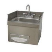 Advance Tabco Stainless Steel Countertop Installed Hand Sink, 10 x 14 x 5 inch Bowl.