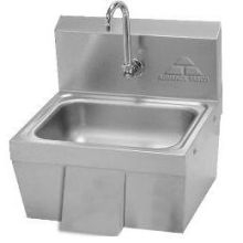 Advance Tabco 304 Series Stainless Steel Panel Valve Hand Sink, 10 x 14 x 5 inch Bowl.