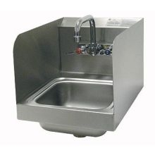 Advance Tabco Space Saver Stainless Steel Hand Sink with Side Splash, 9 x 9 x 5 inch Bowl.