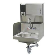 Advance Tabco Stainless Steel Hand Sink with 7 3/4 inch Side Splash, 10 x 14 x 5 inch.