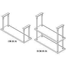 Stainless Steel Ceiling Mounted Shelving With Single Shelf, 18 x 48 inch.
