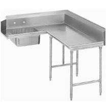 Advance Tabco Spec Line K30 Series 304 Stainless Steel Soil Korner Dishtable Left Drainboard, 9 Feet.
