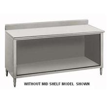 Stainless Steel 5 inch Splash Enclosed Base Work Table - Open Base, 24X144 inch.