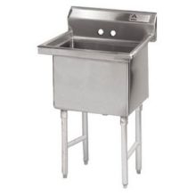 Advance Tabco Stainless Steel 1 Compartment Fabricated Sink, 18 x 18 inch Bowl.