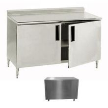 Advance Tabco Stainless Steel 1 1/2 inch Splash Enclosed Base Table, 36 x 102 inch - with Undershelf.