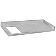 Stainless Steel Countertop with 5 inch Backsplash, 25 x 120 inch.