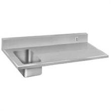 Stainless Steel Countertop with 10 inch Backsplash, 25 x 120 inch.