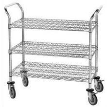 Wire Utility Cart 18 x 36 inch With Rubber Caster.