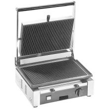 Cecilware Stainless Steel Single Grooved Surface Medium Duty Sandwich/Panini Grill, 15 x 12.5 x 19.75 inch.