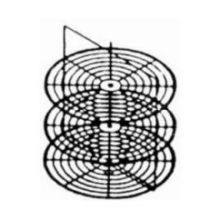 Nemco Food Equipment Heavy Gauge Wire Three Tier Rack System Only, 18 inch Diameter.