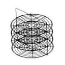 Nemco Food Equipment Heavy Gauge Wire Four Tier Rack System Only, 18 inch Diameter.