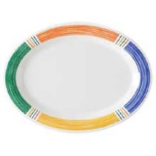 GET Enterprises inc Diamond Barcelona Melamine Oval Platter, 13.5 x 10.25 inch -- 12 per case.