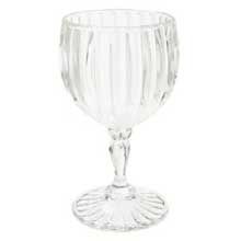 Get Enterprises Inc Styrene Acrylonitrile Stemware Clear Fluted Wine Glass, 7.25 Inch Tall -- 24 Per Case