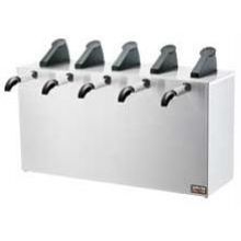 Server Quintuple Express Countertop Condiment Dispenser with Five Plastic Pump, 17.5 x 27.187 x 13.312 inch.