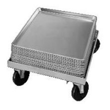 Channel Manufacturing Aluminum Bun Pan Dolly / Truck, 7 1/2 x 18 3/4 x 26 1/2 inch.