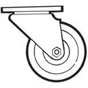 Channel Manufacturing Polyurethane Swivel Plate Replacement Caster Only, 5 x 2 inch Wheel.