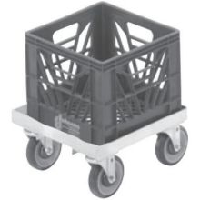 Channel Manufacturing Aluminum Milk Crate Dolly, 7 1/2 x 14 1/4 x 14 1/4 inch.