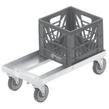 Channel Manufacturing Aluminum Milk Crate Dolly, 7 1/2 x 14 1/4 x 27 1/4 inch.