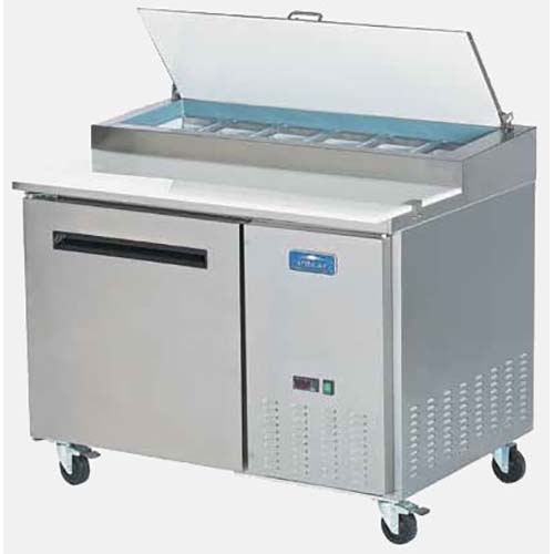 Arctic Air One Door Pizza Prep Table, 47.50 x 32.25 x 41.00 inch.