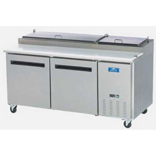 Arctic Air Two Door Pizza Prep Table, 71.00 x 32.25 x 41.00 inch.