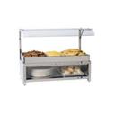 Cadco Stainless Warming Cabinet with Sneeze Guard and Buffet Server Top, 28 x 22.5 x 18.25 inch.