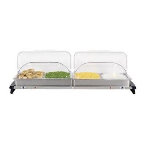 Cadco Stainless Steel Jumbo Buffet Server, 46 x 13.25 x 15.25 inch.